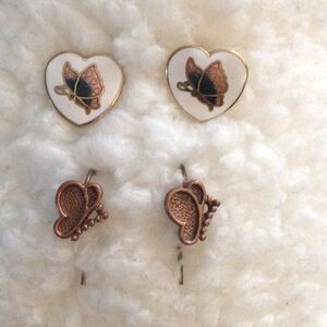 3/$10 | Heart and Butterfly Earrings Set